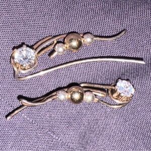 Elegant Gold and Silver Earrings